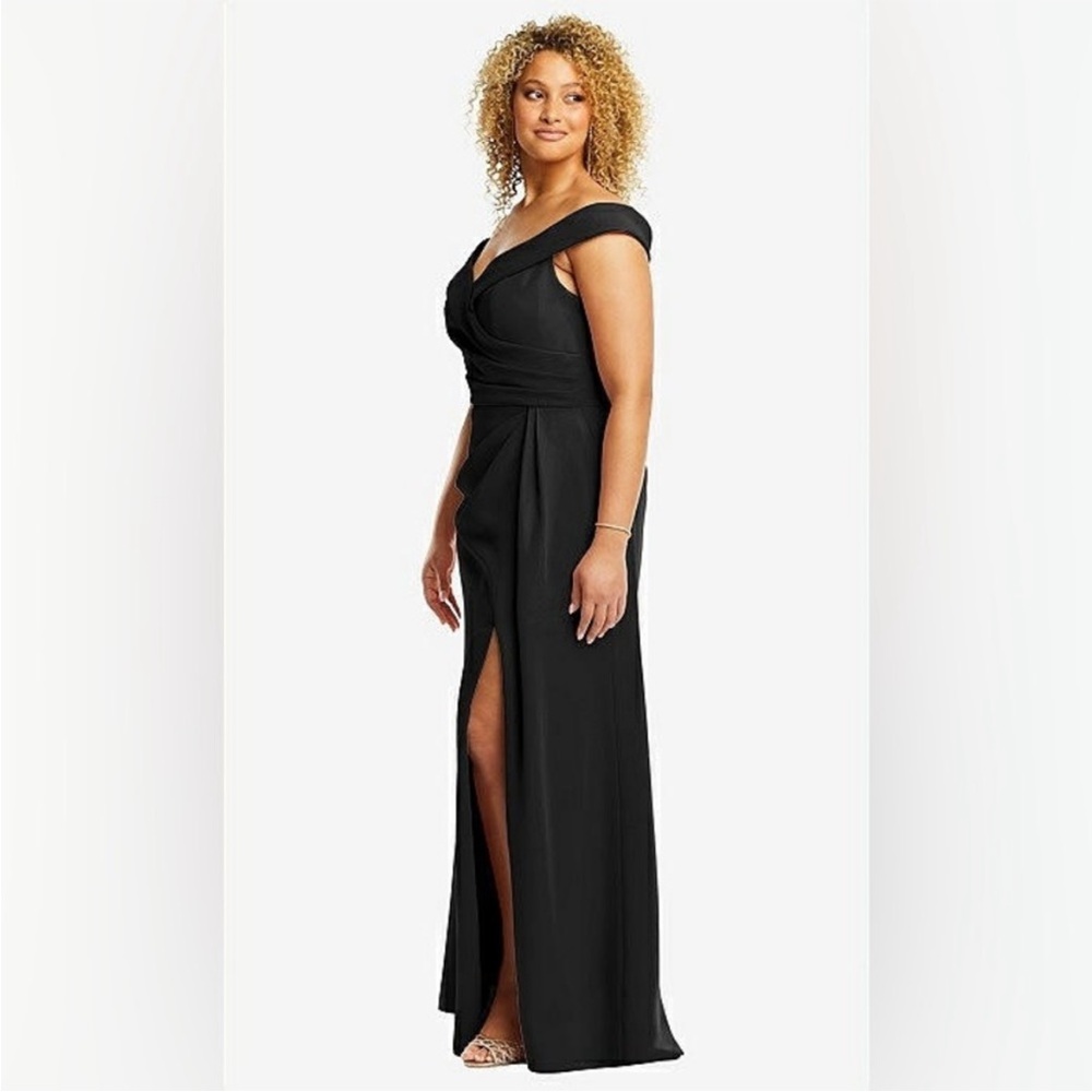 After Six CUFFED OFF-THE-SHOULDER PLEATED FAUX WRAP
MAXI DRESS(size 18) - Picture 2 of 10
